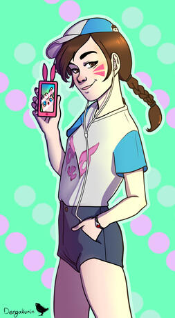 Pokemon Trainer D.va fanart